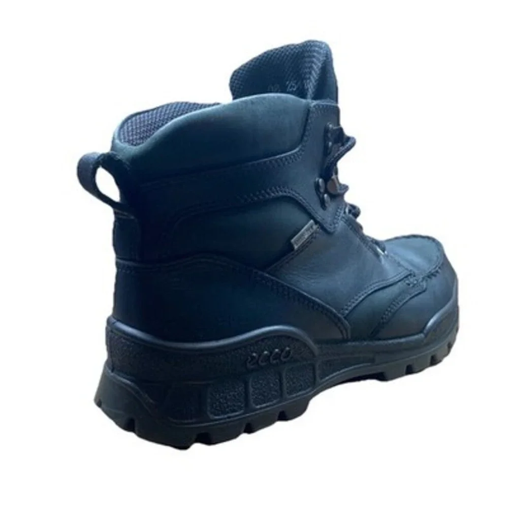 ECCO Track 25 GoreTex Mid Hiking Boot Mens EU 42 US 8.5 Waterproof Black Leather